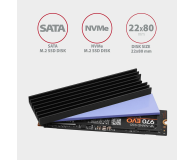 Axagon CLR-M2L6, aluminiowy pasywny radiator dla M.2 2280 SSD, 6 mm - 1353443 - zdjęcie 4